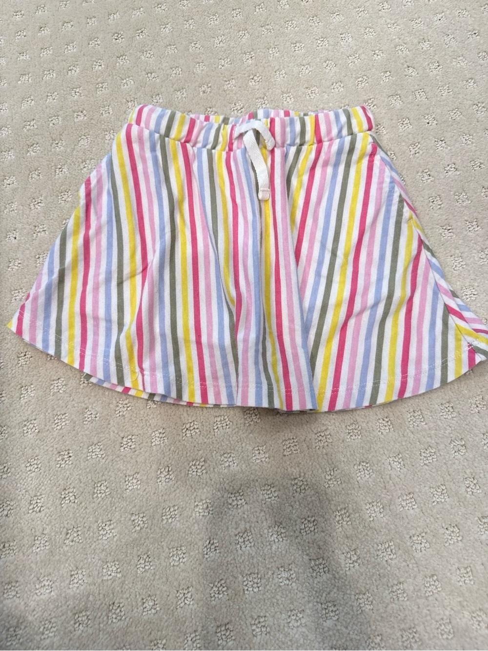 Cat & Jack Girls Striped Skort Size 5T Pink Yellow Blue Pull On